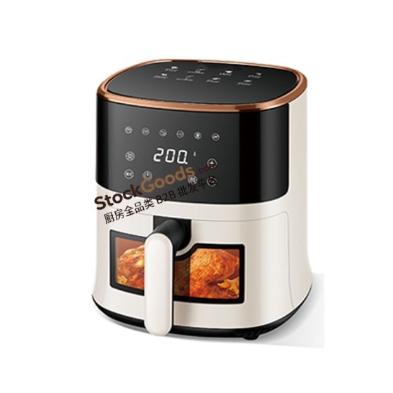4.0L Air Fryer with Side LED Touch Screen & Bottom Viewing Window, 220V 1200W