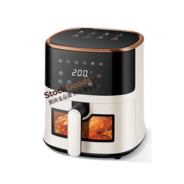 4.0L Air Fryer with Side LED Touch Screen & Bottom Viewing Window, 220V 1200W