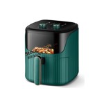 6.0L Mechanical Knob Air Fryer with Upper Viewing Window, 220V 1200W | Dark Green