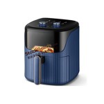 6.0L Mechanical Knob Air Fryer with Upper Viewing Window, 220V 1200W | Navy Blue