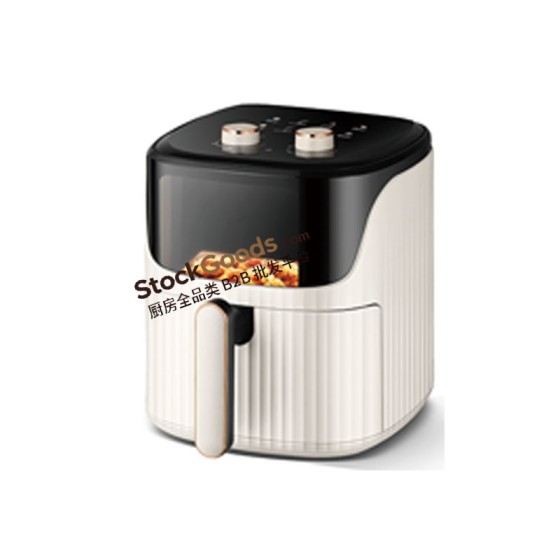 6.0L Mechanical Knob Air Fryer with Upper Viewing Window, 220V 1200W | Off-White