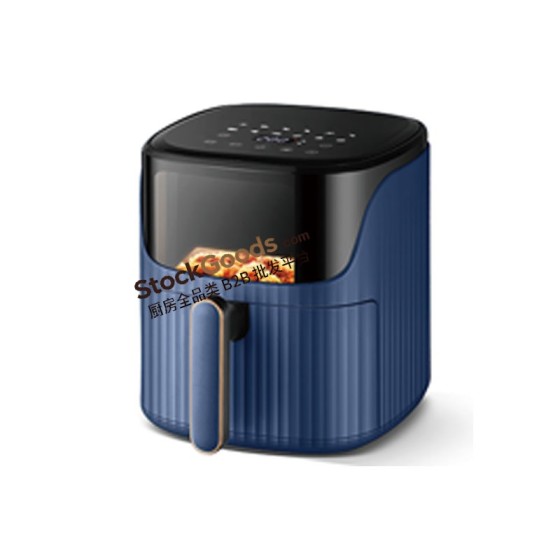 6.0L LED Touch Screen Air Fryer with Upper Viewing Window, 220V 1200W | Navy Blue