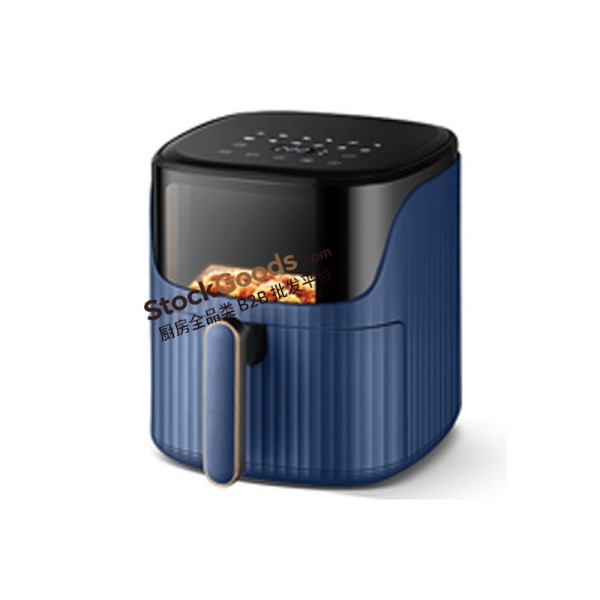 6.0L LED Touch Screen Air Fryer with Upper Viewing Window, 220V 1200W | Navy Blue
