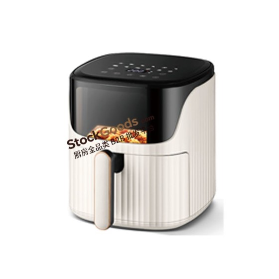 6.0L LED Touch Screen Air Fryer with Upper Viewing Window, 220V 1200W | Off-White
