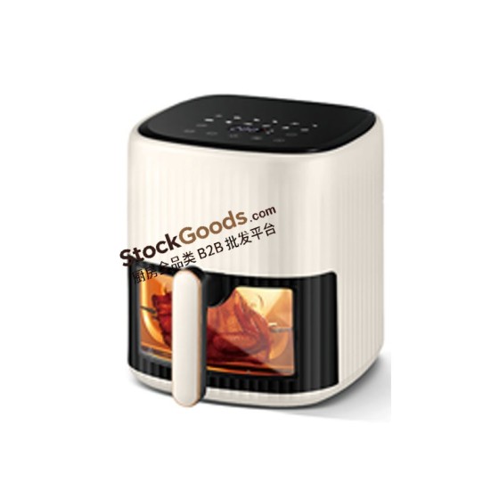 6.0L LED Touch Screen Air Fryer with Bottom Viewing Window, 220V 1200W | Off-White