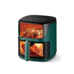 6.0L LED Touch Screen Air Fryer with Upper & Bottom Double Viewing Windows, 220V 1200W | Dark Green