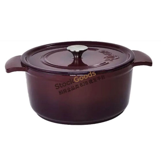 24CM Enameled Cast Iron Angel Pot, 3.5L, Net Weight 5.2KG, 4 Colors Available