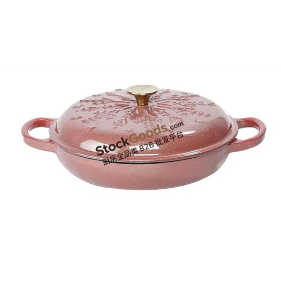 26CM Enameled Cast Iron Seafood Pot, 1.9L, Net Weight 4.4KG, 3 Colors Available