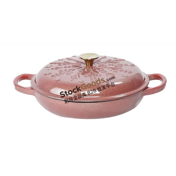 26CM Enameled Cast Iron Seafood Pot, 1.9L, Net Weight 4.4KG, 3 Colors Available