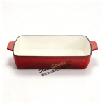 33×23CM Enameled Cast Iron Baking Dish, 3.1L, Net Weight 3.5KG, 2 Colors Available