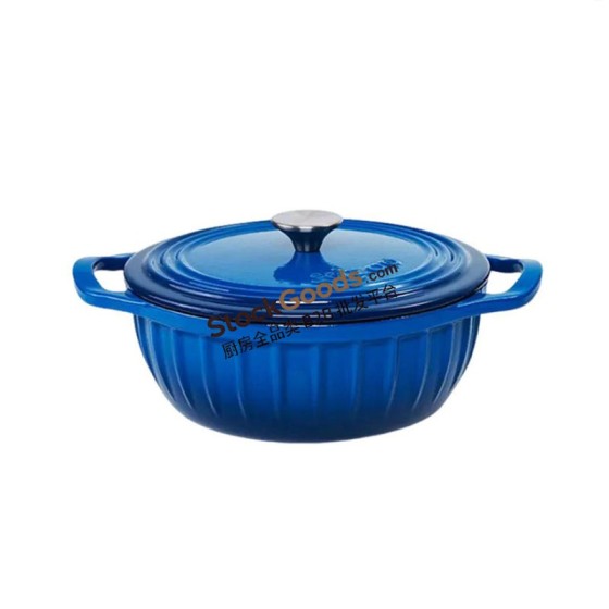 23CM Enameled Cast Iron Seafood Pot with Lid, 2.3L, Net Weight 4KG, 2 Colors Available