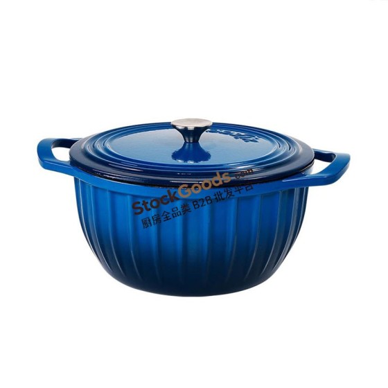 26CM Enameled Cast Iron Dutch Oven with Lid, 4.6L, Net Weight 4KG, 2 Colors Available