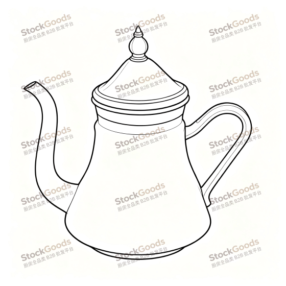 1.2L Waisted Enamel Kettle With Filter，Metal Handle Golden Rim & Knob