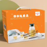 1600ml Clear Vertical‑Striped Glass Water Pitcher Set with 4Pcs 220ml Clear Glass Cups, Dark‑Green Lid, Gold Handle