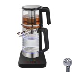 AC220-240V 1500-1800W 1.2L+1.8L Double Size Glass Electric Kettle Set