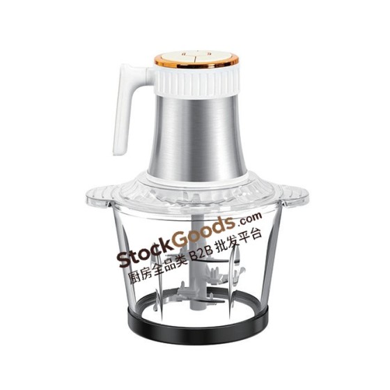 3L 400W Glass Bowl Electric Meat Grinder, Multifunctional Household Baby Food Chopper