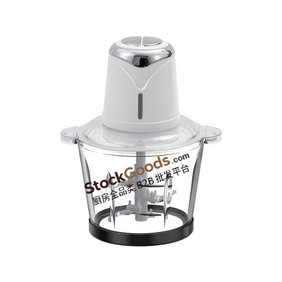 300W 2L Glass Bowl Electric Meat Grinder, Multifunctional Household Baby Food Chopper