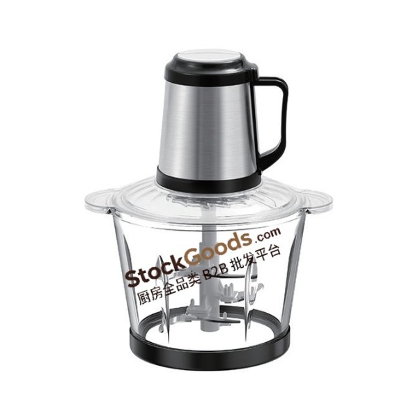 Hachoir à viande électrique bol verre 2L 300W, broyeur multifonction domestique pour purées bébé