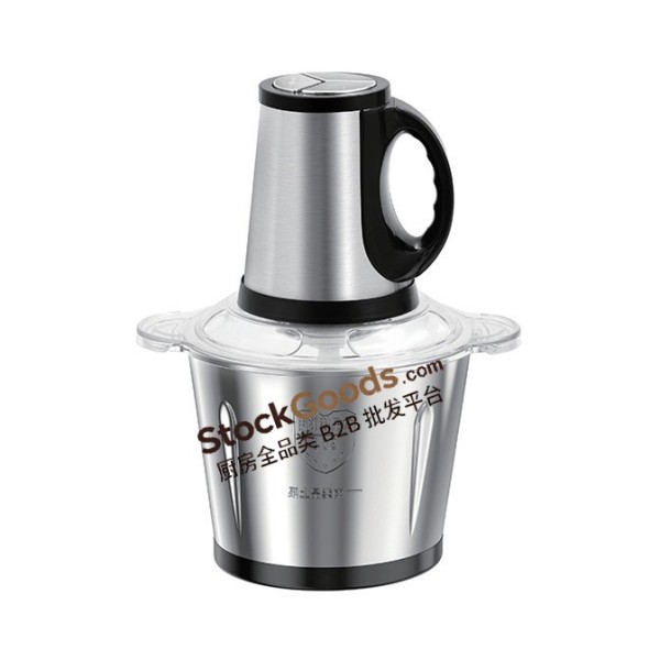 300W 2L Stainless Steel Bowl Electric Meat Grinder, Multifunctional Household Baby Food Chopper